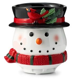 Scentsy Snowman Warmer with Red and Black Accents